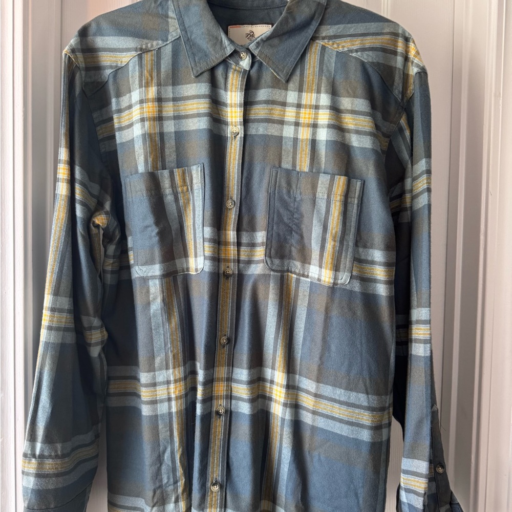 Legendary Whitetails Gray and Yellow Plaid Shirt